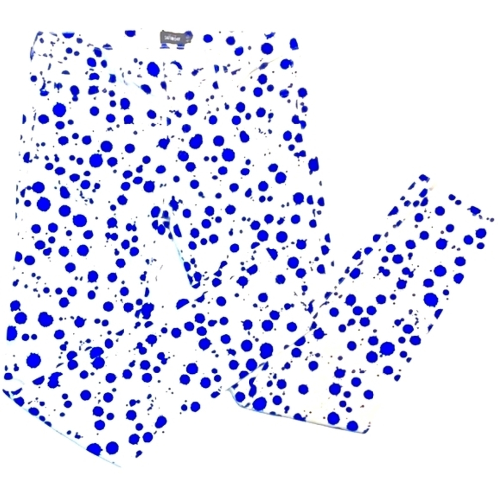 ⭐️ HOST PICK ⭐️ Kate Spade Saturday White Jeans Blue Paint Splatter Sz 2 LIkeNEW